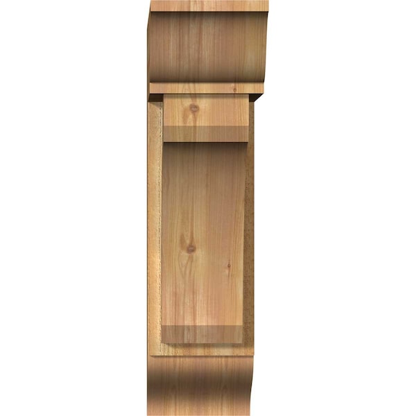 Legacy Traditional Rough Sawn Bracket W/ Offset Brace, Western Red Cedar, 8W X 22D X 30H